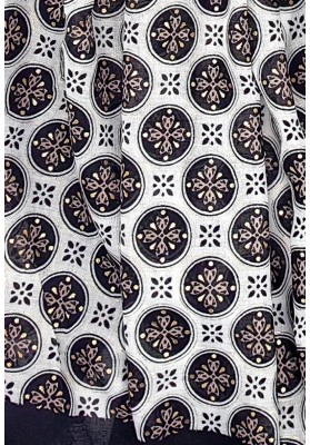 Foulard imprimé géométrique avec dorure  Foulard bandana